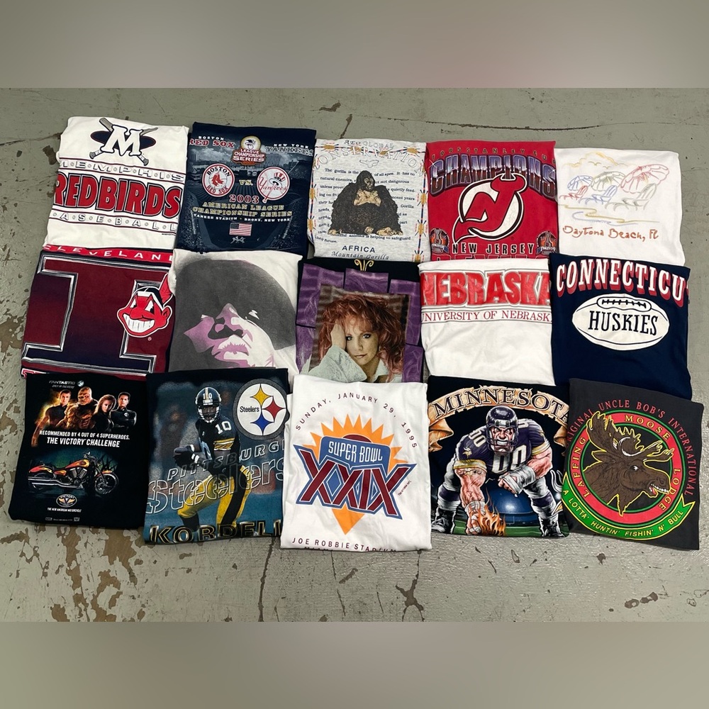 Vintage Graphic T Shirts Random Lot of 5 Mixed 80’s 90’s Y2K Used